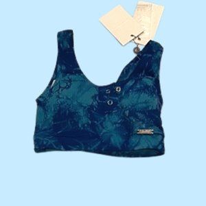 Bombshell Aqua Tie Dye Sports Bra